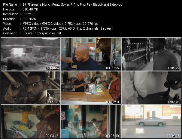 Pharoahe Monch Feat. Styles P And Phonte video ”Black Hand Side” from dvd ”Vip-Express Videos September 2011 Vol.2”