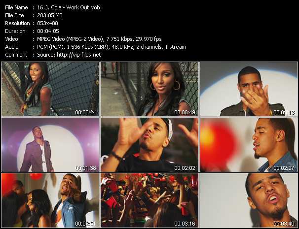 J. Cole video ”Work Out” from dvd ”Vip-Express Videos September 2011 Vol.2”