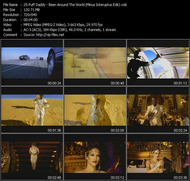 Puff Daddy (P. Diddy) video ”Been Around The World (Minus Interuptus Edit)” from dvd ”ETV Network Vital Hitz 2006 March 1998”