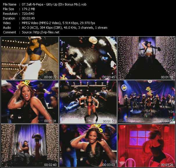 Salt-N-Pepa video ”Gitty Up (ETV Bonus Mix)” from dvd ”ETV Network Vital Hitz 2007 April 1998”