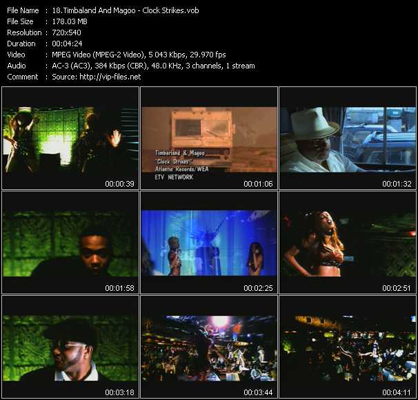 Timbaland And Magoo video ”Clock Strikes” from dvd ”ETV Network Vital Hitz 2008 May 1998”