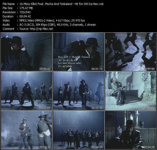 Missy Elliott Feat. Mocha And Timbaland video ”Hit 'Em Wit Da Hee” from dvd ”ETV Network Vital Hitz 2010 July 1998”