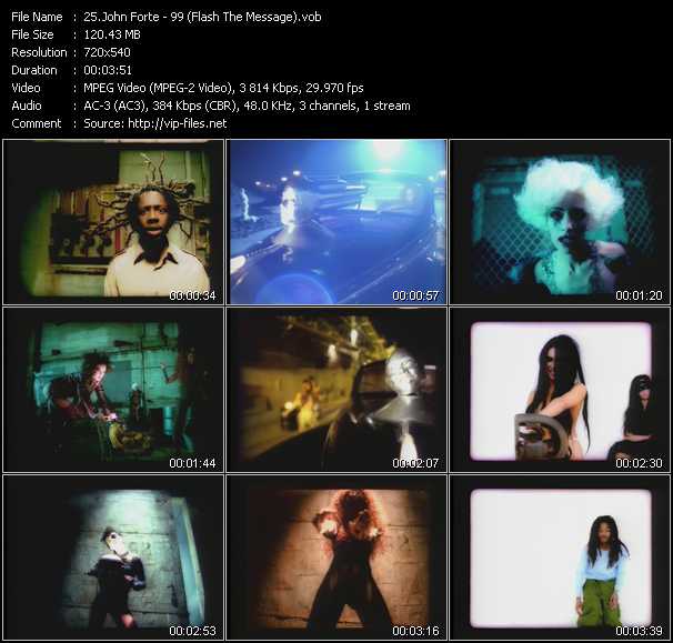 John Forte video ”99 (Flash The Message)” from dvd ”ETV Network Vital Hitz 2010 July 1998”