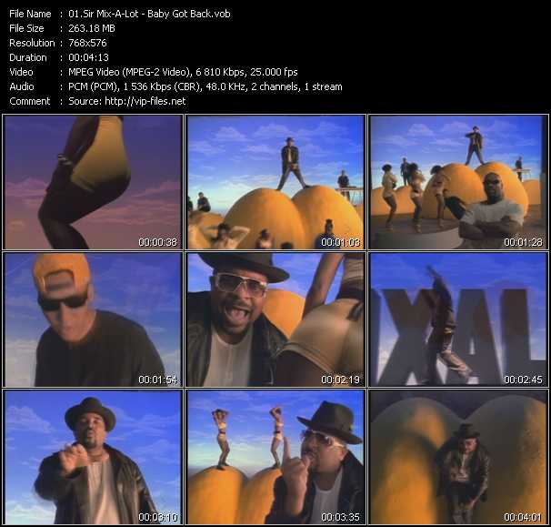 Sir Mix-A-Lot video ”Baby Got Back” from dvd ”MixMash 90s Classics Pop Vol.13”