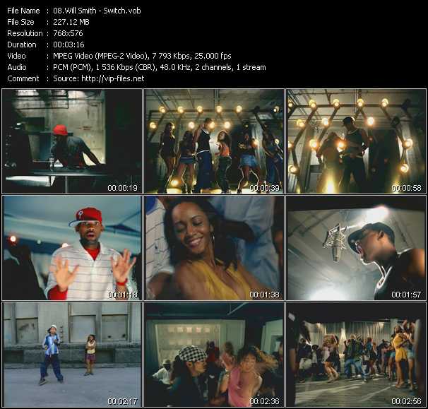 Will Smith video ”Switch” from dvd ”MixMash Espanol March 2005”