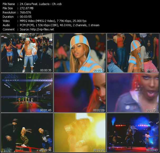 Ciara Feat. Ludacris video ”Oh” from dvd ”MixMash Espanol July 2005”