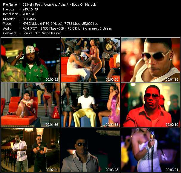 Nelly Feat. Akon And Ashanti video ”Body On Me” from dvd ”MixMash Italiano September 2008”