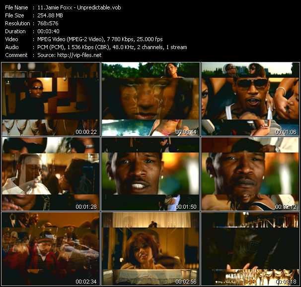 Jamie Foxx Feat. Ludacris video ”Unpredictable” from dvd ”MixMash Pop April 2006”