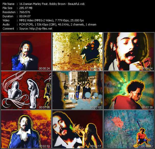 Damian Marley Feat. Bobby Brown video ”Beautiful” from dvd ”MixMash Pop April 2006”