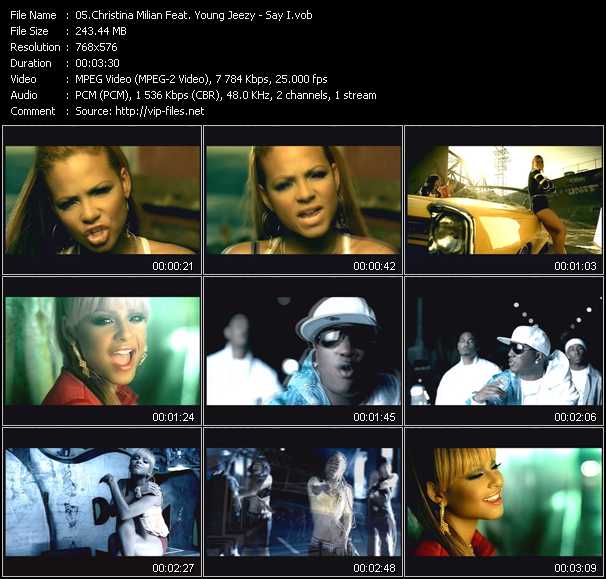 Christina Milian Feat. Young Jeezy video ”Say I” from dvd ”MixMash Pop May 2006”