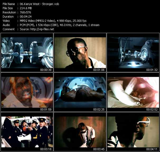 Kanye West video ”Stronger” from dvd ”MixMash Pop August 2007”