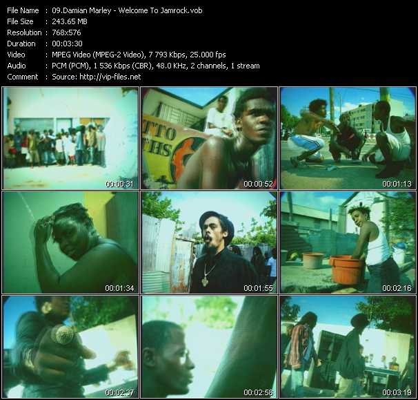 Damian Marley video ”Welcome To Jamrock” from dvd ”MixMash Pop September 2005”