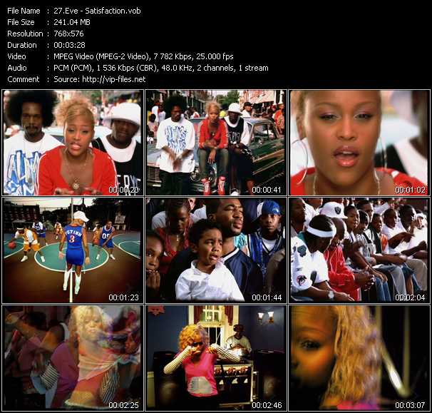 Eve video ”Satisfaction” from dvd ”MixMash Urban Classics Vol.7”