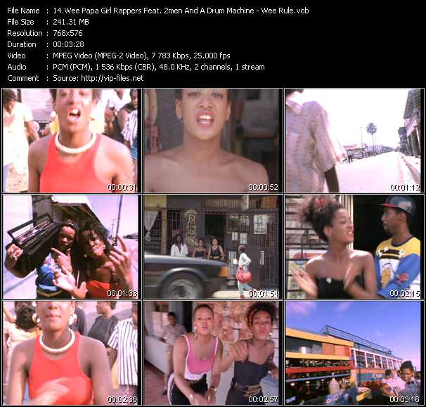 Wee Papa Girl Rappers Feat. 2 Men, A Drum Machine And A Trumpet video ”Wee Rule” from dvd ”MixMash Urban Classics Vol.8”