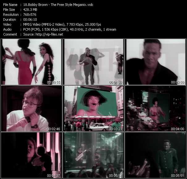 Bobby Brown video ”The Free Style Megamix” from dvd ”MixMash Urban Classics Vol.8”