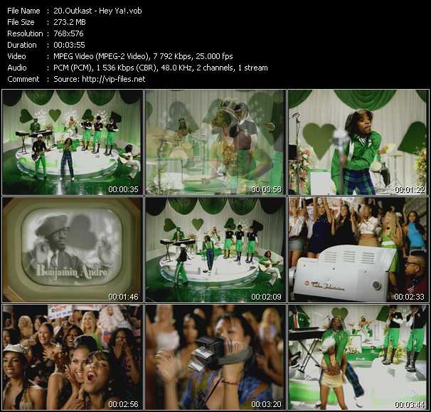 Outkast video ”Hey Ya!” from dvd ”MixMash Urban Mash Vol.3”