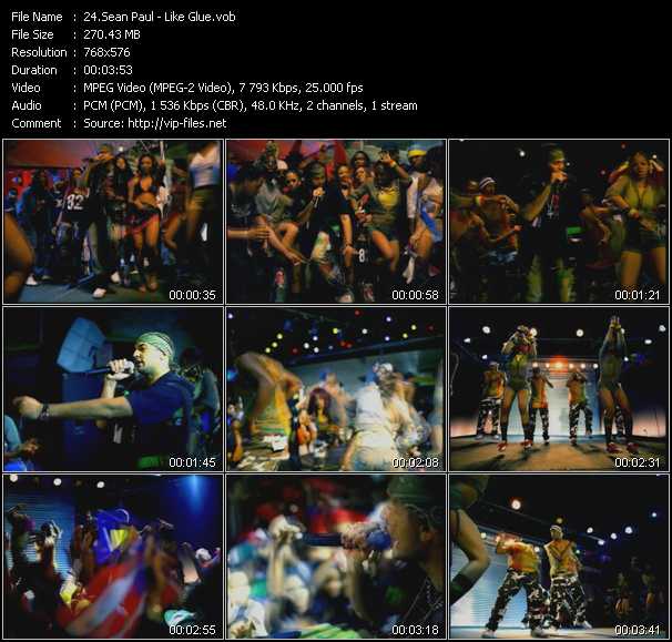 Sean Paul video ”Like Glue” from dvd ”MixMash Urban Mash Vol.3”