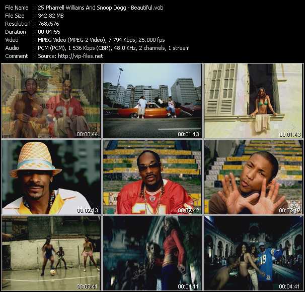 Pharrell Williams And Snoop Dogg video ”Beautiful” from dvd ”MixMash Urban Mash Vol.3”