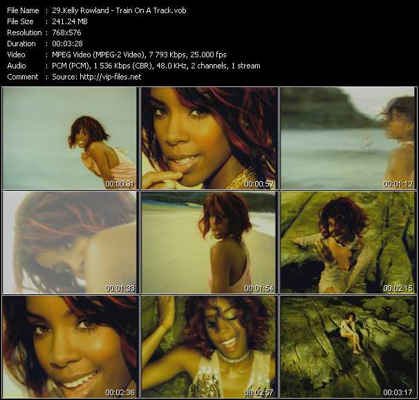 Kelly Rowland video ”Train On A Track” from dvd ”MixMash Urban Mash Vol.3”