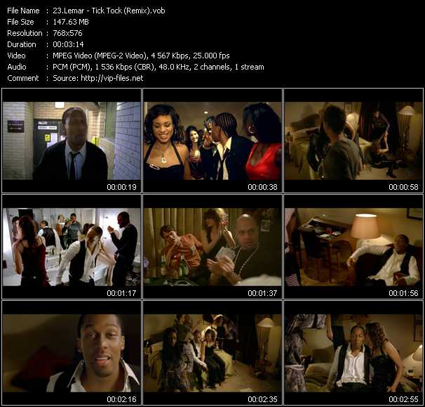 Lemar video ”Tick Tock (Remix)” from dvd ”MixMash Pop March 2007”