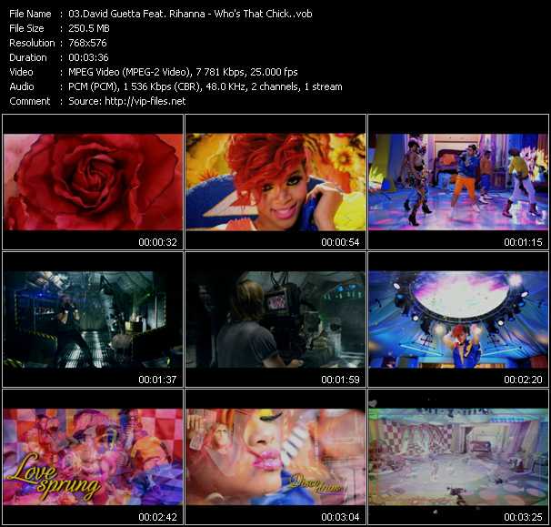 David Guetta Feat. Rihanna video ”Who's That Chick?” from dvd ”MixMash QuickMash 2011 Vol.03”