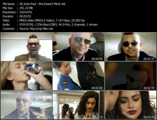 Sean Paul video ”She Doesn't Mind” from dvd ”MixMash QuickMash 2012 Vol.04”