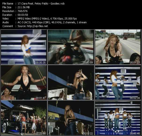 Ciara Feat. Petey Pablo video ”Goodies” from dvd ”Now That's What I Call Music! The DVD Vol.1 (South Africa Edition)”