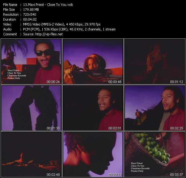 Maxi Priest video ”Close To You” from dvd ”Hot Video Classics Best Of 1990 Vol.2”