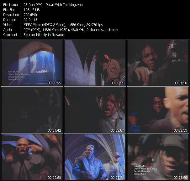 Run DMC video ”Down With The King” from dvd ”Hot Video Classics Best Of 1993 Vol.2”