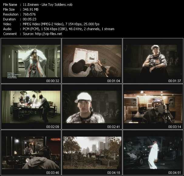 Eminem video ”Like Toy Soldiers” from dvd ”UK Chart Video February 2005”