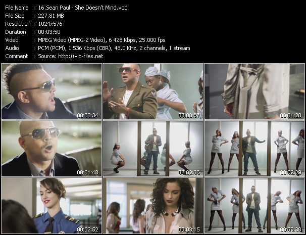 Sean Paul video ”She Doesn't Mind” from dvd ”UK Chart Video February 2012”