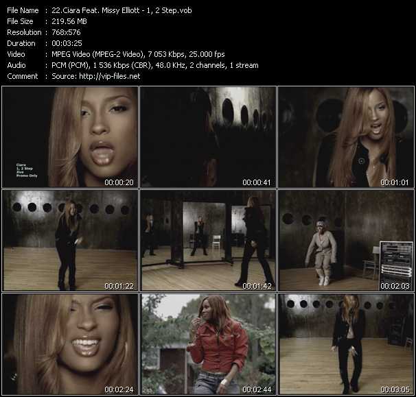 Ciara Feat. Missy Elliott video ”1, 2 Step” from dvd ”UK Chart Video March 2005”