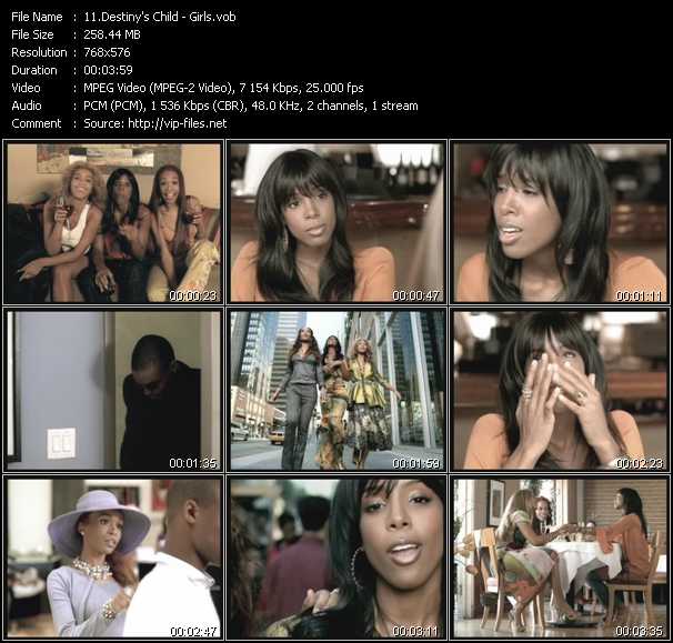 Destiny's Child video ”Girls” from dvd ”UK Chart Video April 2005”