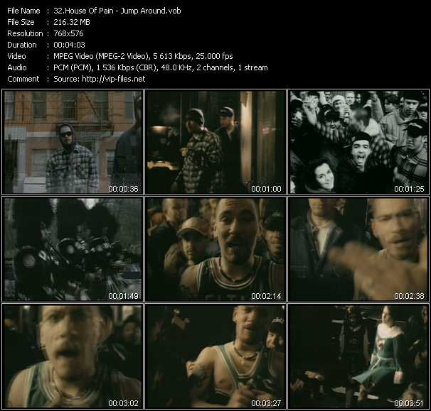 House Of Pain video ”Jump Around” from dvd ”Hot Video Classics Football Songs And Pub Anthems”