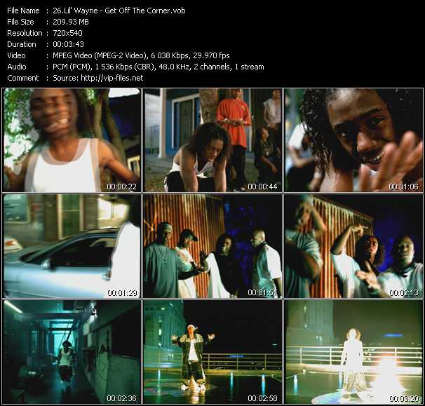 Lil' Wayne video ”Get Off The Corner” from dvd ”Hot Video February 2001”