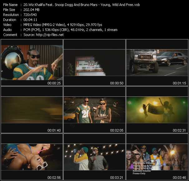 Wiz Khalifa Feat. Snoop Dogg And Bruno Mars video ”Young, Wild And Free” from dvd ”Hot Video February 2012”