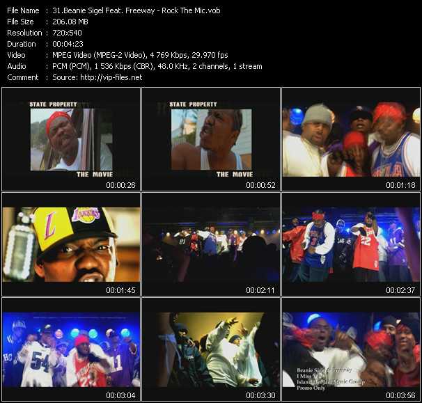 Beanie Sigel Feat. Freeway video ”Rock The Mic” from dvd ”Hot Video March 2002”