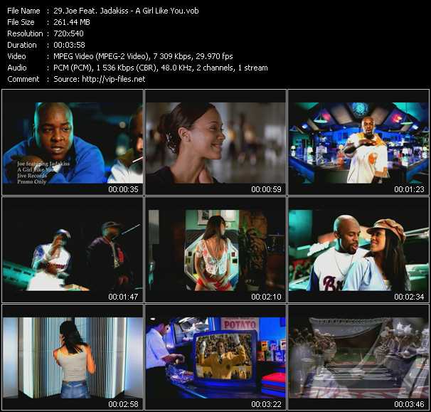 Joe Feat. Jadakiss video ”A Girl Like You” from dvd ”Hot Video March 2003”