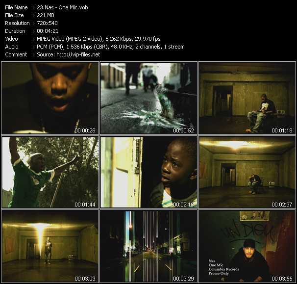 Nas video ”One Mic” from dvd ”Hot Video April 2002”