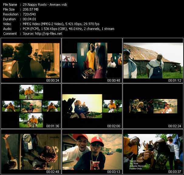 Nappy Roots video ”Awnaw” from dvd ”Hot Video April 2002”