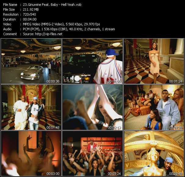 Ginuwine Feat. Baby video ”Hell Yeah” from dvd ”Hot Video April 2003”