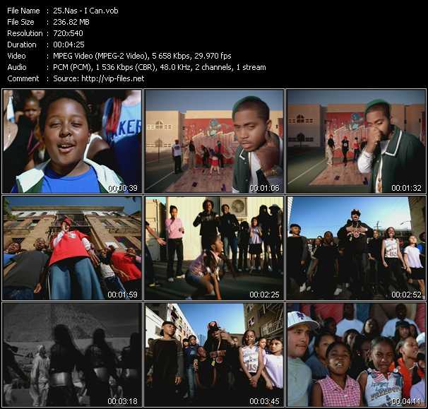 Nas video ”I Can” from dvd ”Hot Video April 2003”