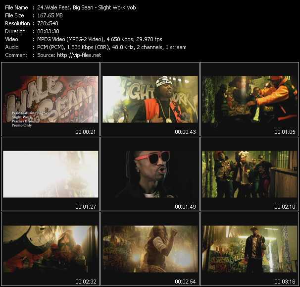 Wale Feat. Big Sean video ”Slight Work” from dvd ”Hot Video April 2012”