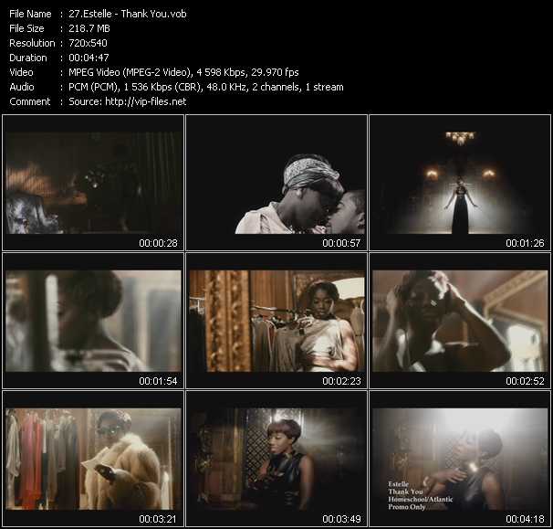 Estelle video ”Thank You” from dvd ”Hot Video April 2012”