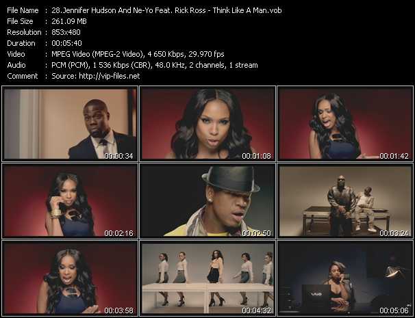 Jennifer Hudson And Ne-Yo Feat. Rick Ross video ”Think Like A Man” from dvd ”Hot Video April 2012”