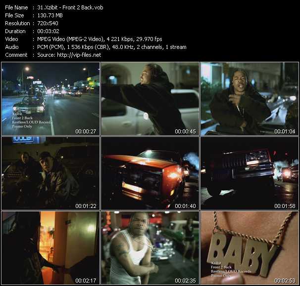 Xzibit video ”Front 2 Back” from dvd ”Hot Video May 2001”