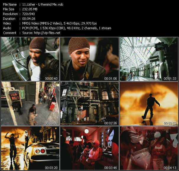 Usher video ”U Remind Me” from dvd ”Hot Video June 2001”