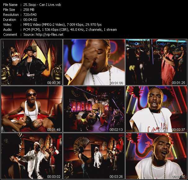 Sisqo video ”Can I Live” from dvd ”Hot Video June 2001”