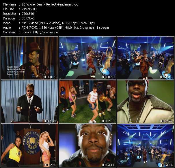 Wyclef Jean video ”Perfect Gentleman” from dvd ”Hot Video June 2001”