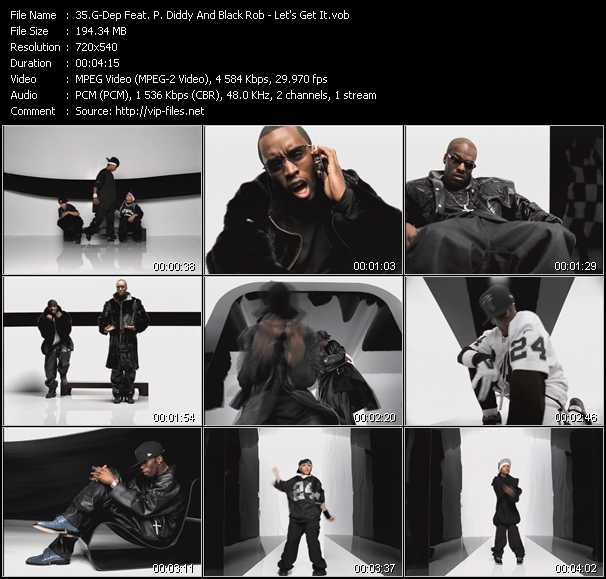 G-Dep Feat. P. Diddy (Puff Daddy) And Black Rob video ”Let's Get It” from dvd ”Hot Video June 2001”